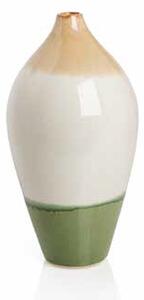 MATERA Váza Green-White-Beige H32 cm