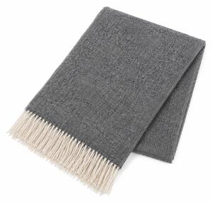 Deka z merino vlny tmavo sivá