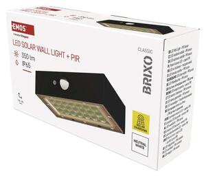 EMOS LED solárne svietidlo BRIXO so senzorom pohybu, neutrálna biela - 350 lm - Vonkajšie osvetlenie (ZG162S)