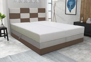 Dizajnová posteľ MARLEN 160x200, hnedá + béžová