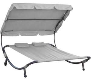 Relaxačné lehátko pre 2 osoby Craftfield Bahama,sivé