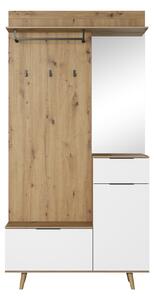 Vivaldi Predsieňová stena Nordic A 100 cm dub Artisan/biela