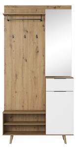 Vivaldi Predsieňová stena Nordic B 100 cm dub Artisan/biela