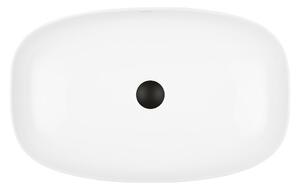 Ksuro 103 umývadlo 60x38 cm obdĺžnik pultové umývadlo biela 20009000
