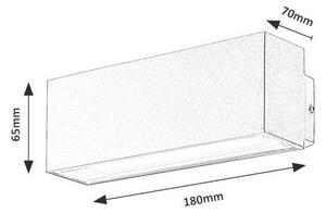 Rabalux 77076 vonkajšie nástenné LED svietidlo Mataro 10 W, biela