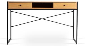 Vivaldi Písací stôl so zásuvkami Rex 123 cm dub Craft zlatý/čierny