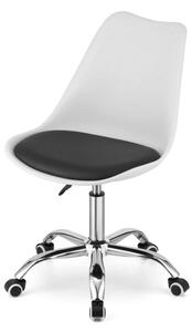 Bestent Kancelárska stolička bielo-čierna škandinávsky štýl BASIC