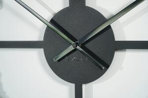 Dekorstudio FLEXISTYLE Nástenné kovové hodiny Metal Black with Moss