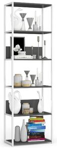 Ak furniture Regál LOFT 60 cm biely/šedý