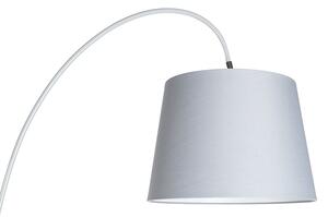 Inteligentná oblúková lampa oceľová tkanina tienidlo šedá vrátane WiFi A60 - ohyb