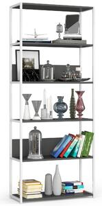 Ak furniture Regál LOFT 80 cm biely/šedý