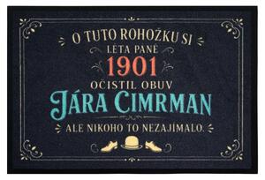 Mercury Flooring , Rohožka Jára Cimrman 40x60 cm, 40x60, čierna