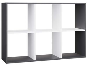 TP Living Regál Malax 2x3 110 cm antracit/biely
