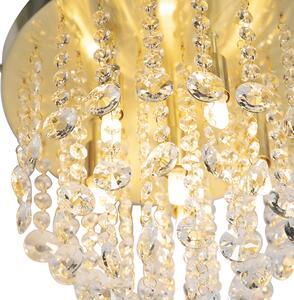 Klasické stropné svietidlo zlaté so sklom - Medusa