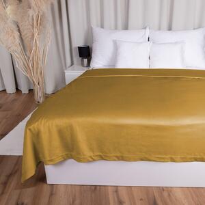 Biante Zamatový prehoz na posteľ Velvet Prémium SVP-009 Horčicový 140x200 cm