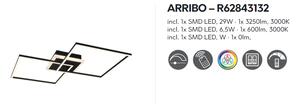 Stropné svietidlo ARRIBO Black, LED29W +6,5W, 3000K, RGB