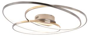 Stropná lampa oceľová 80 cm vrátane LED 3-stupňového stmievania - Rowin