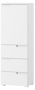 Szynaka Regál SELENE 11 145 cm biely lesk/mat