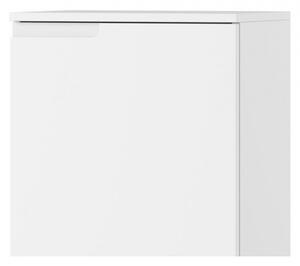 Szynaka Regál SELENE 11 145 cm biely lesk/mat