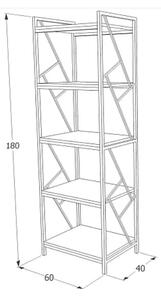 Signal Regál Tablo 05 180 cm dub prírodný/čierny