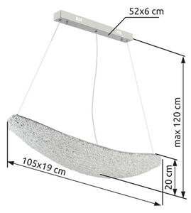 Závesné svietidlo LED 2700–6000K chrómová IP20 GLOBO lighting KRISTALLA 68524-40