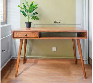 Dizajnový písací stôl Josie 110 cm vzor orech