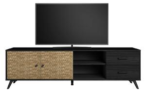 MUZZA TV stolík noiha 180 x 53 cm čierny