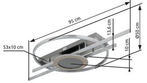 Stropné svietidlo LED 3000K strieborná, piesková IP20 GLOBO lighting DONTE 68267-40