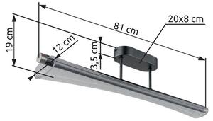 Stropné svietidlo LED 2700 / 4000 / 6000K antracitová IP20 GLOBO lighting MALINDA 68256D