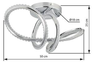 Stropné svietidlo LED 2700–6000K chrómová IP20 GLOBO lighting EVANGELINE 67440D časovač