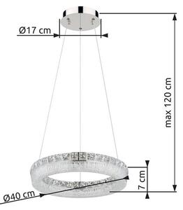 Závesné svietidlo LED 2700–6000K chrómová IP20 GLOBO lighting LAUREL 67387-24