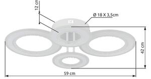 Stropné svietidlo LED 3000 / 4200 / 6500K biela IP20 GLOBO lighting ANTHONY 67372-54