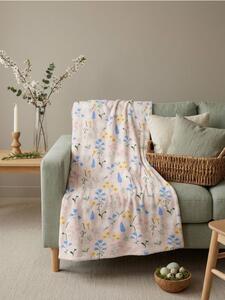 Sinsay - Deka s kvetinovým vzorom - pastelová ružová