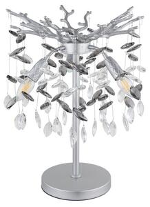 Stolové svietidlo 3x E14 strieborná, dymová IP20 GLOBO lighting QUEENA 64138TS