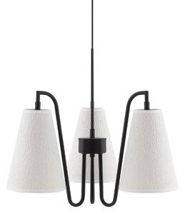 Závesné svietidlá Globen Lighting, Lou Bouclé 3, stmievateľné, Biela, Obývacia izba, Tkanina / Textil, Škandinávsky