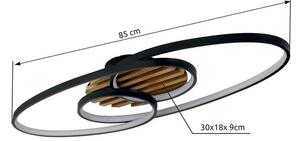 Stropné svietidlo LED 3000K čierna matná IP20 GLOBO lighting TISHA I 67362-42