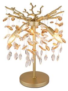 Stolové svietidlo 3x E14 zlatá, jantárová IP20 GLOBO lighting QUEENA 64138TG