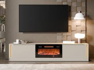 Mirjan24 TV skrinka s krbom Arinka + LED, Farby: kašmír 5903211538063