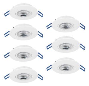 Eglo 300186 - Sada 7xLED zapustené podhľadové svietidlo GEDREZ LED/4,9W/230V pr. 9 cm biela