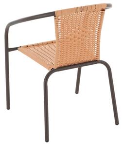 GARTHEN set 4 ks polyratanová bistro stolička, hnedá