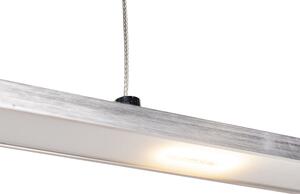 Dizajnové oceľové závesné svietidlo s dotykovým stmievačom vrátane LED - Platinum
