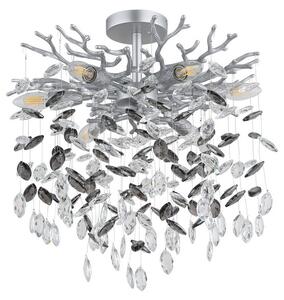 Stropné svietidlo 6x E14 strieborná, dymová IP20 GLOBO lighting QUEENA 64138DS