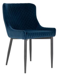 Dizajnová stolička Lapid tmavomodrý zamat