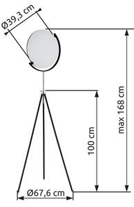 Stojacia lampa LED 2700–6500K čierna matná IP20 GLOBO lighting MIRO 59095 časovač