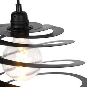 Dizajnové závesné svietidlo 2-svetlá so špirálovým tienidlom 50 cm - Scroll