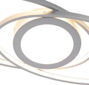 Dizajnové stropné svietidlo oceľové vrátane LED trojstupňového stmievateľného - Axy