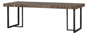 MUZZA Jedálenský stôl manero 200 x 90 cm tmavo hnedý