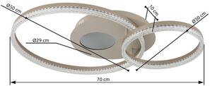Stropné svietidlo LED 3000K cappuccino IP20 GLOBO lighting SANFORD 48480-30