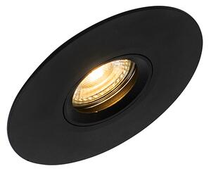Moderné zapustené bodové svetlo čierne 12 cm - Buco