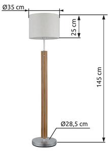 Stojacia lampa 1x E27 hnedá, prírodná IP20 GLOBO lighting TAUGUS 41730246